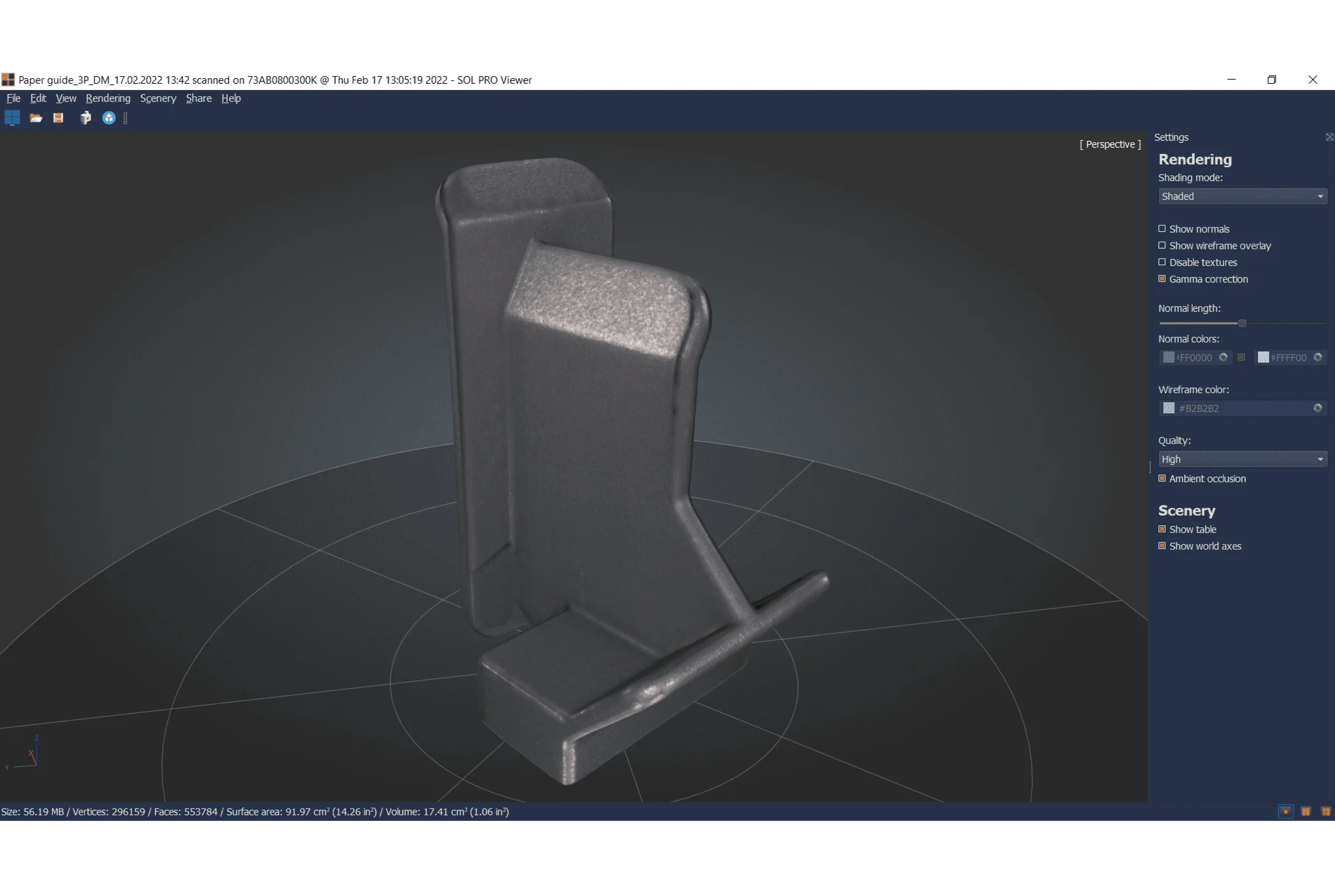 SOL PRO 3D scanner